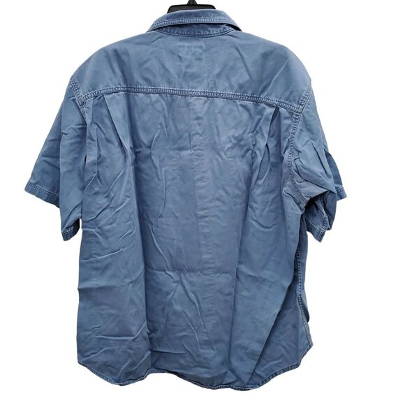 Woolrich Men's Distressed Chambray Denim Button Front Shirt Size XL - Picture 5 of 5